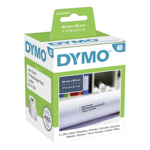 Picture of DYMO 99012 36X89mm Twin Pack (2 X 260 labels)
